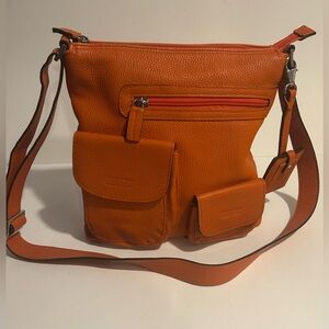 Laurent Effel St Barth by XXI Secolo Bag Italy Orange leather crossbody